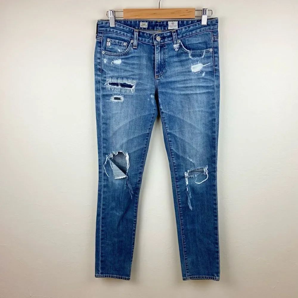 AG ‘Stilt’ Cigarette Leg Distressed Jeans